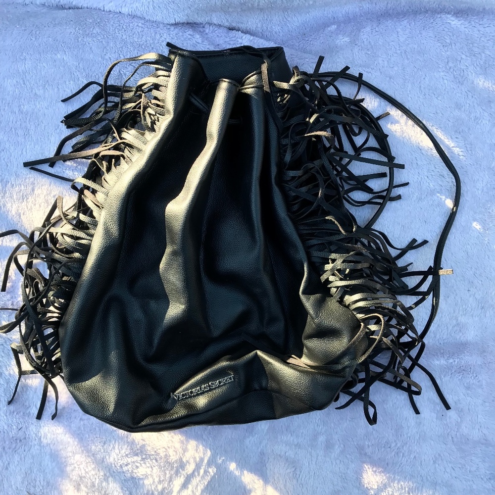 Black fringe bag
